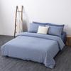 Conjunto de Quatro Peças em Algodão Lavado Estilo Japonês Algodão Puro Capa de Edredom para Pousada Lençol de Cama Cobertura de Cama Roupa de Cama para Estudantes Outono e Inverno