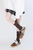 Calcetines de punto al por mayor con vuelta y borde de madera, manga para calcetín, calcetines de tubo largo para mujer, calcetines de felpa cálidos de otoño e invierno, nuevos