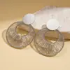 Brincos de Gancho Tecidos Brancos Ovais Europeus e Americanos Bordados com Diamantes, Design de Nicho, Luxo Leve, Brincos Únicos e Versáteis para Mulheres