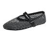 Cross-border plus size fundo plano fivela strass malha oco sandálias femininas outwear 2024 verão novo