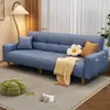 Sofá de cuero resistente a los arañazos de gato para salas de estar pequeñas, multifuncional, plegable, adecuado para apartamentos de alquiler, diseño simple