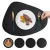 Tapete de Mesa Quadrado de Couro com Xadrez Pequeno Mais Vendido da Amazon Dupla Face para Casa Hotel Comida Ocidental Tapete Impermeável Isolante em Estoque