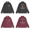 SAVAGEBASE Diseño bordado de letras de hip-hop americano otoño 2026 nueva camisa casual de manga larga a cuadros