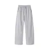 Pantalones casuales de pierna curva estilo "old money" americano para primavera y otoño, unisex, modernos, corte relajado, diseño de retazos, pantalones anchos holgados