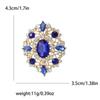 Moda Europeia e Americana Novo Broche Oval de Strass Feminino Palácio Retrô Atmosférico Botão de Xale Casaco Casaco Pin Acessórios