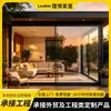 Puertas correderas panorámicas de aluminio con rotura de puente térmico de aleación de aluminio, disponibles para pedidos personalizados para proyectos de exportación