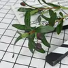 Flores Artificiales, Flores para Decoración de Muebles, Accesorios para Bodas, Plantas Verdes, Arreglos de Plantas, Arte Floral 70 cm 3 Ramas, 6 Frutos, Rama de Olivo