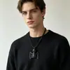Collar con Colgante de Calavera Oscura de Halloween para Hombre Punk Retro Adornos de Personalidad del Cuerpo Humano Estilo Hip Hop Europeo Americano