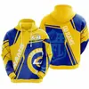 Estación independiente transfronteriza de Europa y Estados Unidos patrón clásico popular moda tendencia sudadera con capucha impresión digital 3D