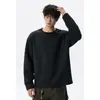 Sudadera Texturizada Pesada Americana para Hombre Temporada de Primavera y Otoño Marca de Moda Holgada Cuello Redondo Superior Chaqueta Casual Atractiva de Piqué de Alta Gama