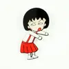 Insignia acrílica japonesa Harajuku Soft Sister Cherry Maruko para chica, broche divertido y clásico de animación de dibujos animados.