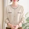 Novedades en punto de otoño, ropa elegante para mujeres, tops elegantes de manga larga para mujeres de mediana edad y mayores, y versátiles suéteres de punto