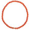 Pulsera de Ágata Roja del Sur Roja Cereza de Mineral en Bruto Natural de 4 mm Original DIY para Mujer Delicada Cuerda de Mano Simple Pequeña Fresca
