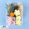 Moldura de foto de leque redondo feito à mão, flor flutuante, faça você mesmo, vela, material de relevo, bolsa, flor real, flor seca, flor mista, material faça você mesmo, bolsa