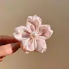 Grampo de Cabelo Rosa Flor de Cerejeira Coração de Menina Doce Broche Flor Fofa Clipe Lateral para Franja Acessórios de Cabelo