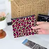 Bolsa de Moedas Pequena Retro Estampa de Leopardo Transfronteiriça Bolsa de Moedas Simples Bolsa para Guardar Documento de Identidade Chave Bolsa Clutch Portátil Feminina