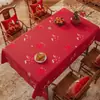Mantel atmósfera de Año Nuevo, impermeable, a prueba de aceite, sin lavado, modelo Año Nuevo 2026, tapete para mesa de comedor, mantel de mesa de café de lujo ligero de alta gama