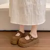 Mocasines de plataforma versátiles de primavera y otoño, sin cordones, con aumento de altura, suela gruesa nueva, punta cerrada, para mujer 2026