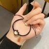 Nuevo Pulsera de Cuerda de Gato de la Fortuna de Cerámica ~ Estilo Chino Artístico Retro Fresca Pulsera de Cuerda para la Mano Ajustable
