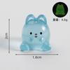 Conejo Estéreo Luminoso Mini Animal Color Gelatina Lindo Conejo Apilado Bolsa Sorpresa Manualidades de Resina Pequeños Adornos