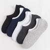 Primavera y Verano Color Puro Boca Baja Antideslizante Silicona Calcetines Invisibles Calcetines de Algodón Curvados para Hombre Suministro del Fabricante de Calcetines Casuales