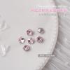 Joyería de diamantes para uñas rosas, súper destellos, corazón torcido, punta inferior, taladro, gran amor, cuadrado gordo, ángulo recto, forma de diamante pequeño, red, explosiones rojas