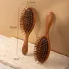 Peine ovalado portátil con cojín de aire personalizado y púas finas para dar volumen al cabello, peine con airbag para el cuero cabelludo para masaje de meridianos, con grabado