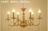 Nuevo Salón de Bodas Estilo Europeo Hierro Forjado Chapado Multicabezal Araña de Cristal Accesorios de Boda Pabellón de Ceremonia Luces de Techo