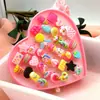 Anillos de Resina de Gemas de Dibujos Animados de 36 Piezas Más Vendidos Set de Anillos de Plástico para Niñas de Preescolar