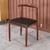 Silla de Cuerno de Hierro Artístico Minimalista Nórdico, Silla de Comedor Grande para Uso Doméstico, Silla de Restaurante con Respaldo, Adecuada para Restaurantes, Restaurantes de Hot Pot y Mesas de Comedor