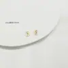 Concha Natural Goteo de Aceite por Ambos Lados 26 Letras Metal con Abalorios Sueltos Pegados a Mano Accesorios de Joyería para Pendientes, Collares, Colgantes DIY