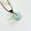 Pendente da Paz em Ágata de Jade Natural Ouro Seda Jade Jade Verde de Tianshan Colar Pingente da Paz em Jade Branco Pingente de Obsidiana