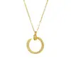 Colar de Aço Titânio com Pedras de Zircônia Cheias de Diamantes, Tendência Europeia e Americana de Alta Qualidade para Unhas, Acessórios de Corrente para Clavícula Feminina Simples e de Luxo