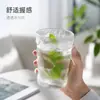 Vaso de vidrio con patrón de glaciar para uso doméstico, vaso de agua creativo de alta gama, taza de café, vaso para bebidas de jugo, copa de vino transparente y elegante