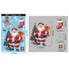 Pegatinas navideñas con efecto brillante, pegatinas de cristal de muñeco de nieve, para decorar escaparates de centros comerciales, pegatinas electrostáticas de Papá Noel