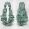 Ventas directas a Europa y América, pelucas de cosplay, pelucas de anime coloridas, comercio exterior, red de botones, fibra de alta temperatura, cabello rizado largo universal de 80 cm