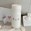 Botella de agua aislada POP MALY, elegante y linda, hecha de acero inoxidable, perfecta para niñas, estudiantes y fácil de llevar con pajilla