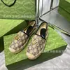 Zapatos de Pescador Bordados Estampados Marca G Otoño 2026 Suela de Goma Tejida con Letras Planos Casuales Bajos para Mujer