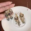 Pendientes Bohemios de Plata con Flecos de Gota de Agua Estilo Étnico Retro Pendientes de Nicho Artesanía Pesada Pendientes de Moda de Gama Alta