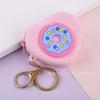 Monedero de silicona con dibujos animados, súper lindo, para llaves, billetera con cremallera para mujer, monedero con forma de corazón para niña, bolsa de almacenamiento