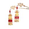 Horquilla de estilo antiguo luminoso para el pelo del pabellón Yuanxiao, accesorios para el cabello Hanfu, linterna, palillos para niña, lámpara de palacio, accesorios para el peinado recogido de cheongsam, sacudidas de paso