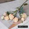 7 flores artificiais de rosa com borda queimada vintage, flores artificiais, flores secas para sala de estar, casamento, decoração externa, itens decorativos, adereços de fotografia