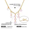 Wanxing Acero Inoxidable Chapado en Oro de 18 Quilates Colgante de Borla Degradado Rosa y Blanco Nude Collar para Mujer Serie Clásica Venta al por Mayor Transfronteriza