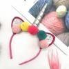Faixa de Cabelo da Moda Unicórnio para Festa com Orelhas de Animal, Faixa de Cabelo Infantil de Tule Floral