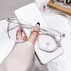 Gafas fotocromáticas para miopía para hombres y mujeres ins luz azul anti-luz marco grande liso liso gafas fábrica al por mayor