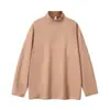 Camiseta de manga larga de forro polar engrosada, cálida y acogedora, con cuello semi-alto, disponible para hombres y mujeres, perfecta para otoño e invierno
