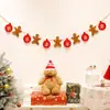 Nova Flor de Natal Feltro Bandeira Festiva Decoração Arranjo Pingente de Árvore de Natal Decoração de Bandeira