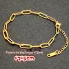 Pulseira Corrente de Lâmina Curta de Aço Inoxidável Europeia e Americana Mais Vendida Cruzada Corrente Osso de Cobra Reta Galvanizada a Ouro 18K