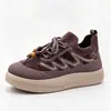 Venta Directa de Fábrica Zapatos de Punto Retro con Felpa para Mujer Otoño e Invierno Suela Gruesa Antideslizantes Casuales Venta Caliente Transfronteriza Zapatos de Algodón con Cordones