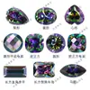 Venta al por mayor de Zirconias de Siete Colores Galvanizadas en Piedras Sueltas, Gemas Artificiales de Circonia Cúbica con Base de Punta, Formas Redondas e Irregulares para Monturas de Anillo